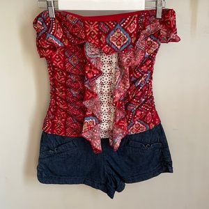 Denim Tube top romper! ❤️